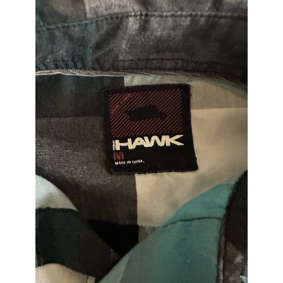 Tony Hawk Button Up Shirt Adult Size M Blue  Striped Skateboarding‎ Cotton Mens - Picture 4 of 9